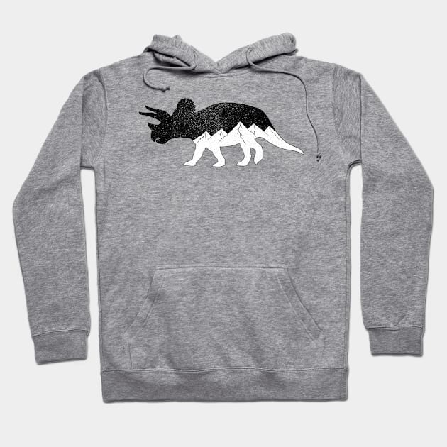 Cosmic Triceratops Hoodie by jy ink